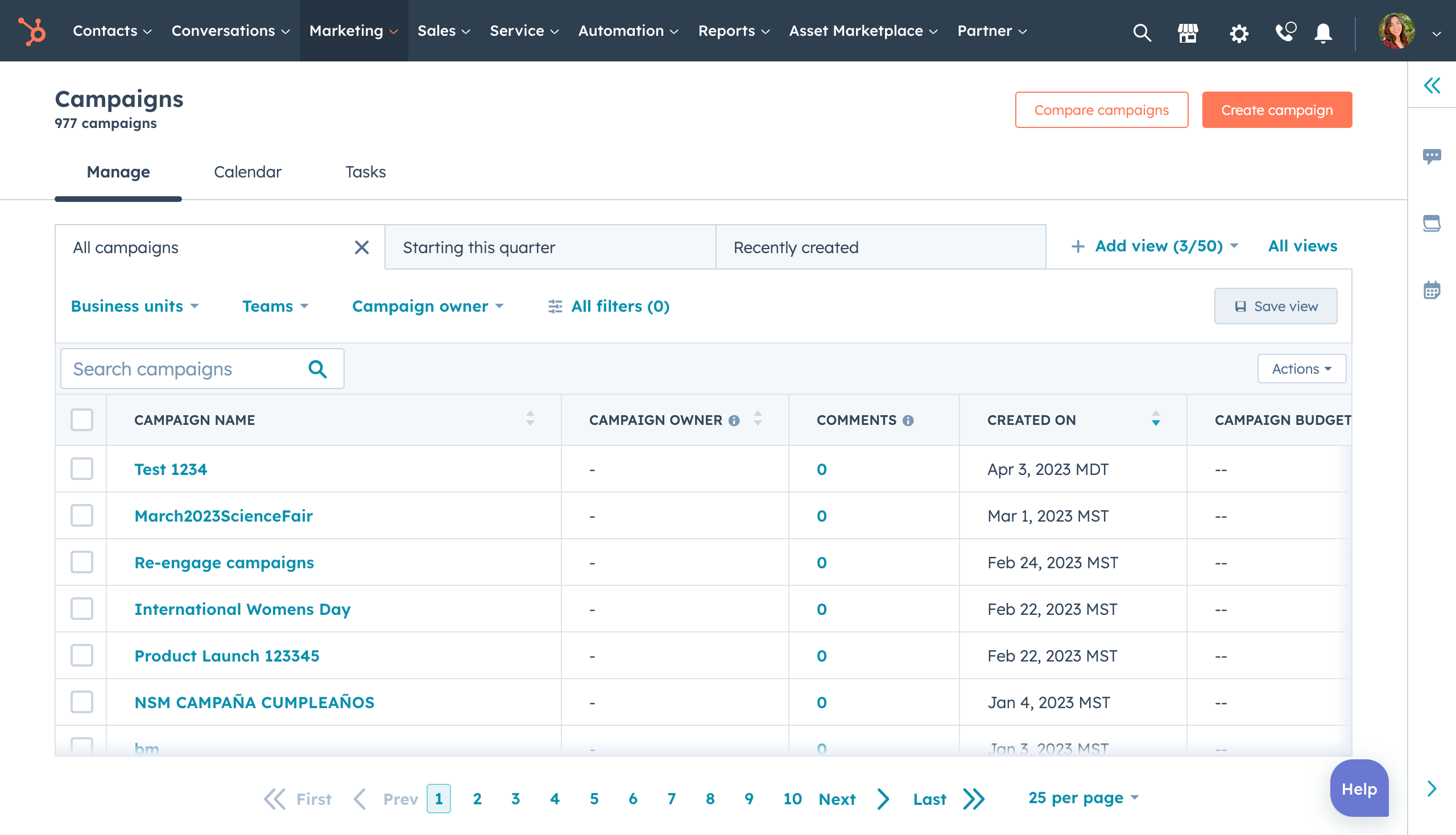 HubSpot Marketing Hub Campaign Management