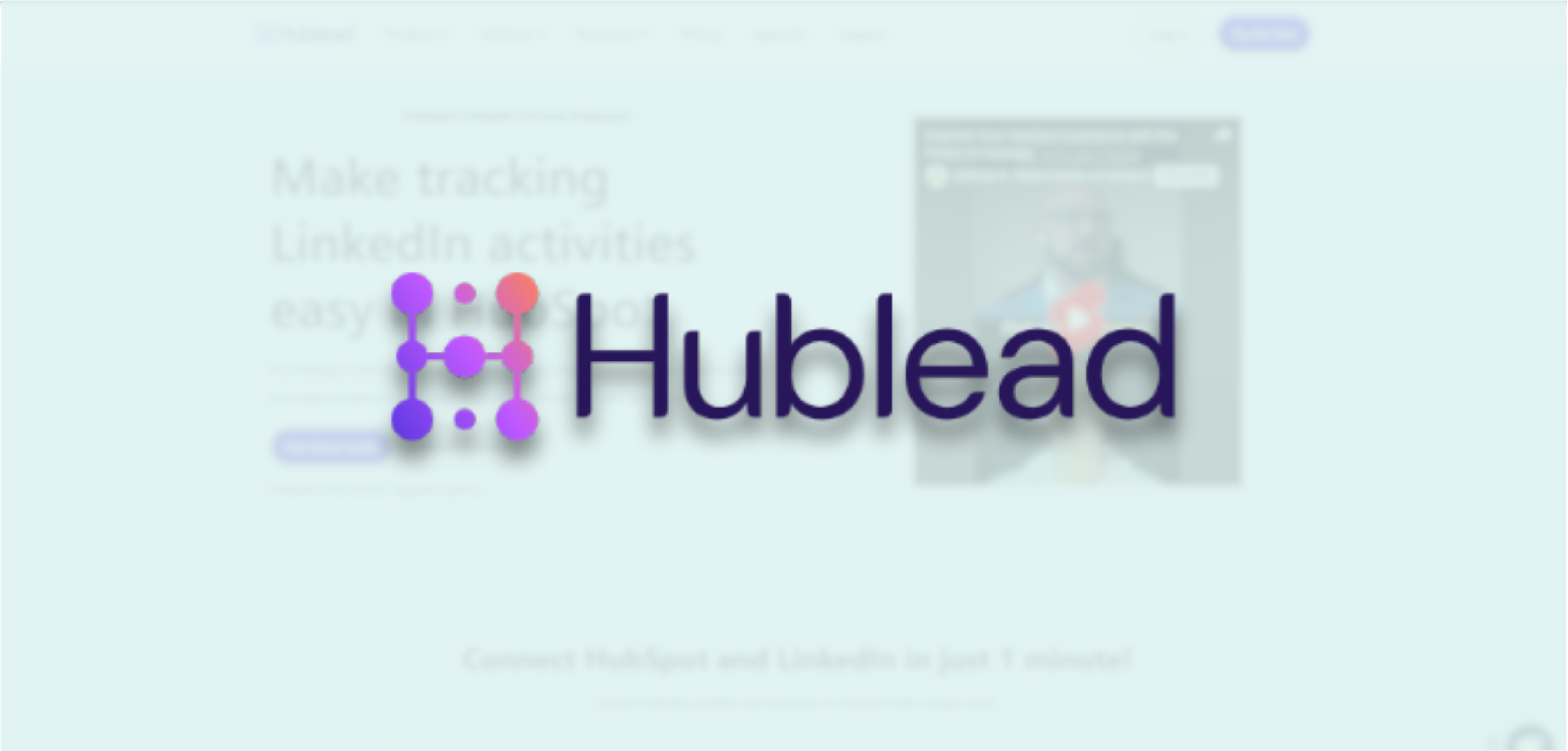 An image showing the website and logo of Hublead, one of the essential tools for LinkedIn Lead/Outreach Management.