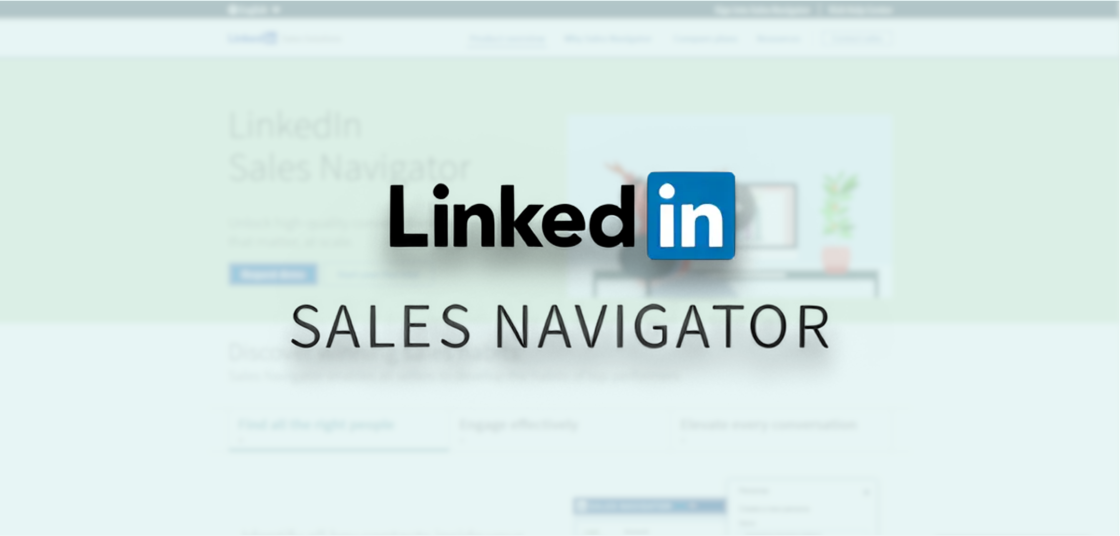 An image showing the website and logo of LinkedIn Sales Navigator, which is a tool for advanced lead insights and filtering.